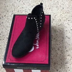 Black with silver stud booties